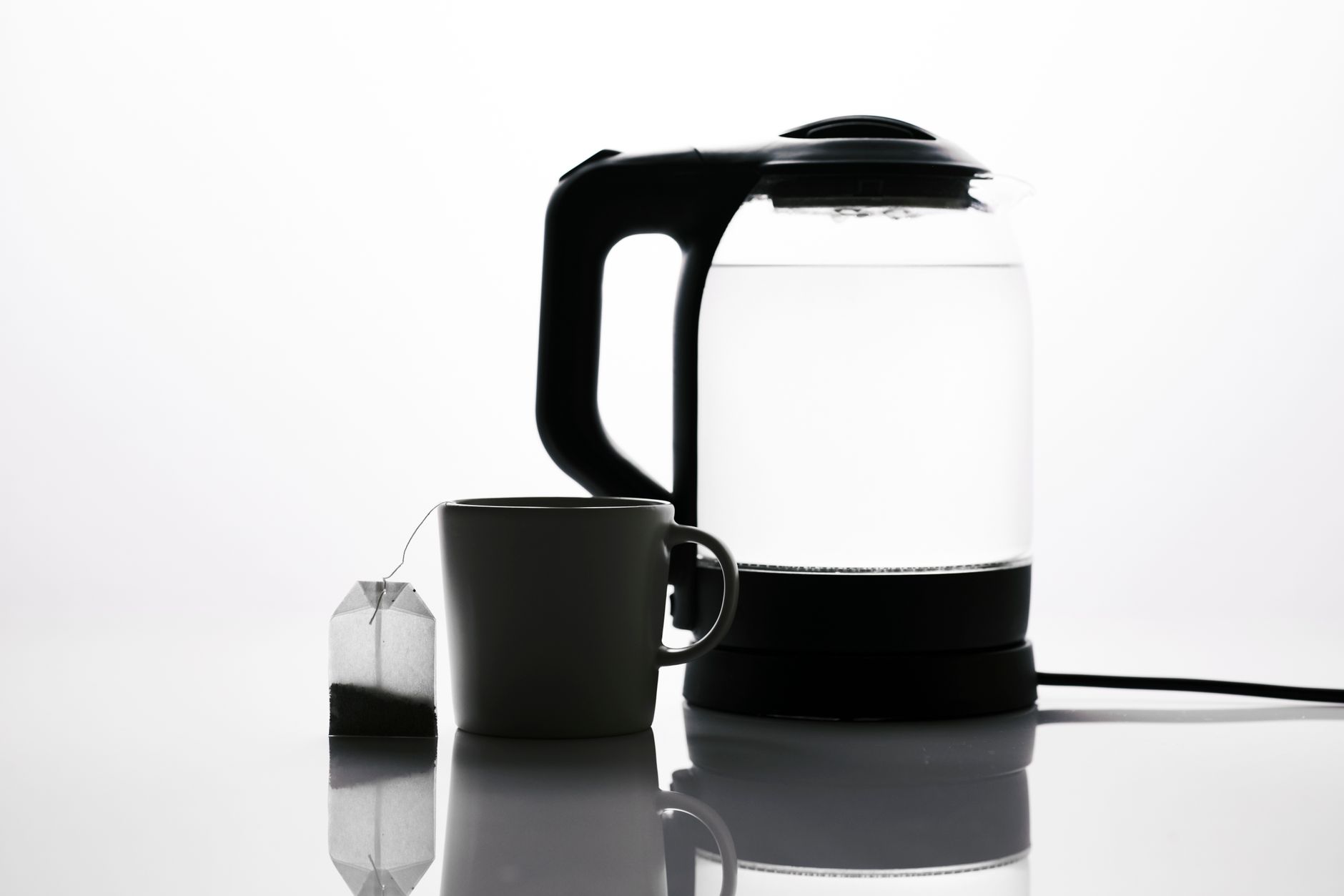 Electric kettle with tea mug for morning routine India
