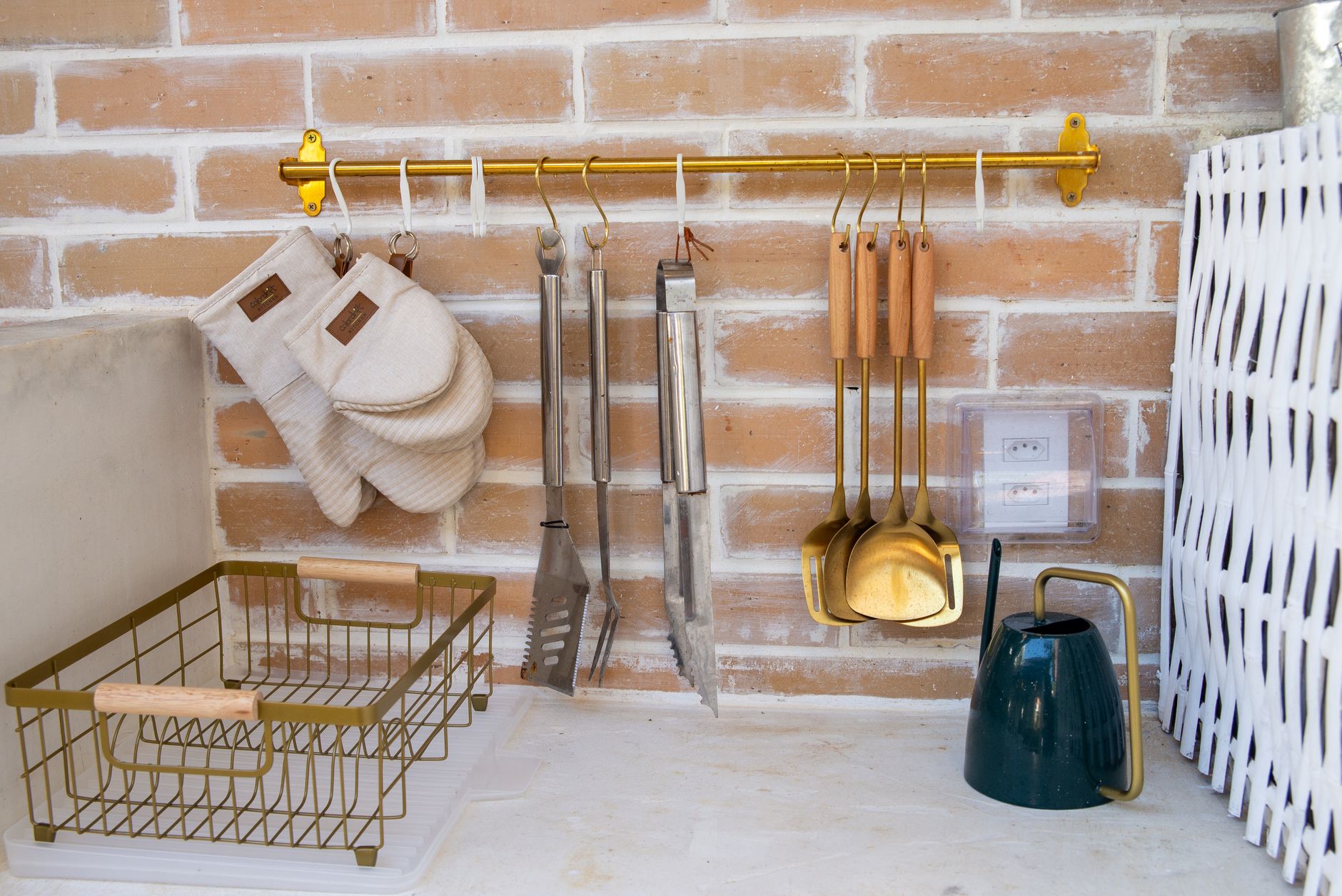 Wall mounted kitchen organizer for utensils and tools - buy on Amazon India