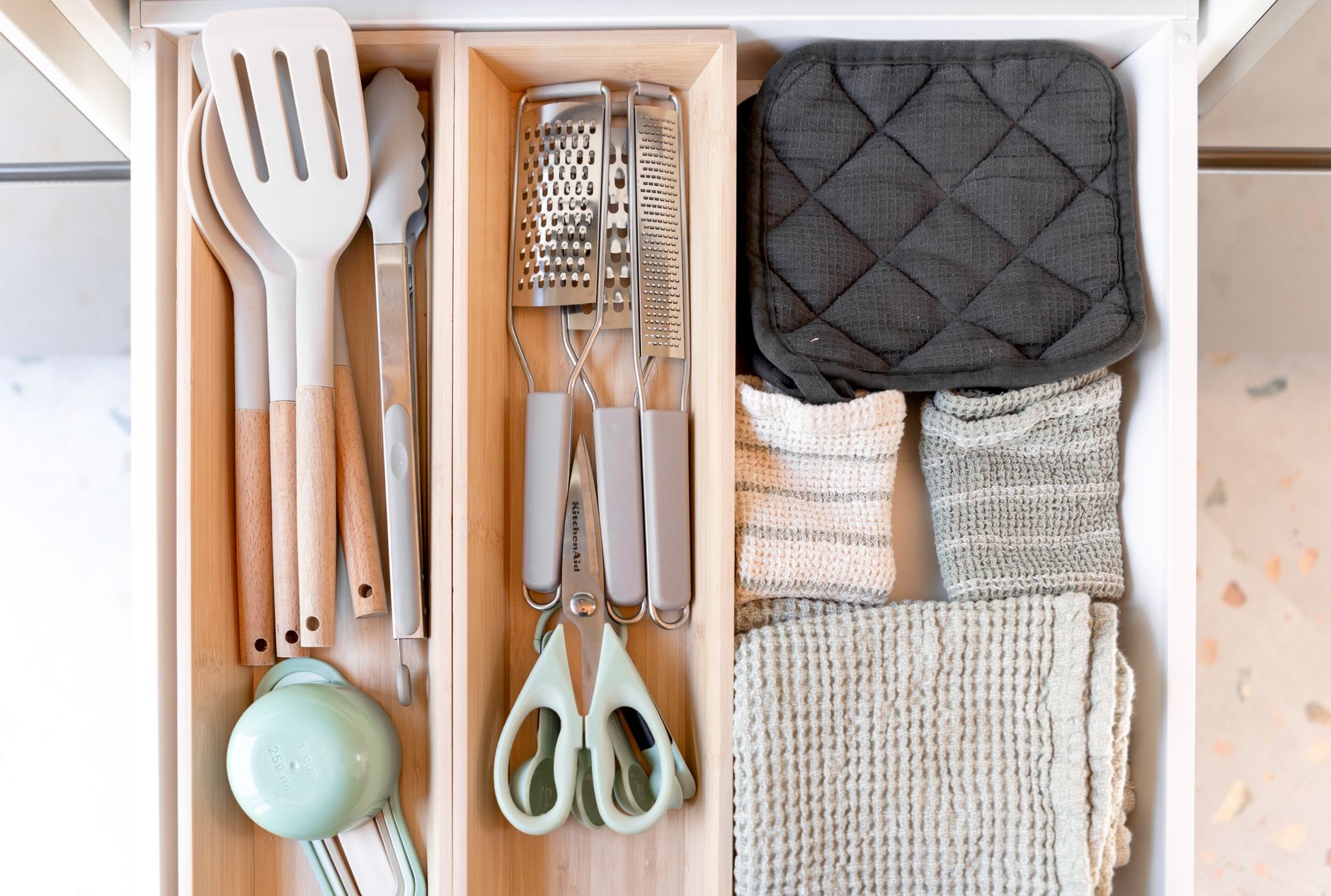 Bamboo drawer organizer for kitchen tools and utensils - buy on Amazon India