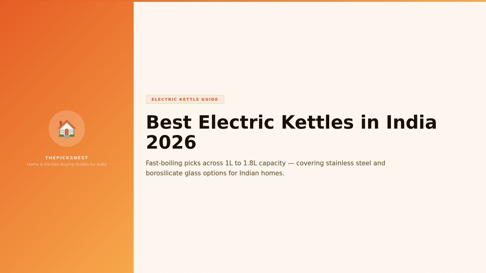 Best electric kettles India 2026 top 5 picks buying guide
