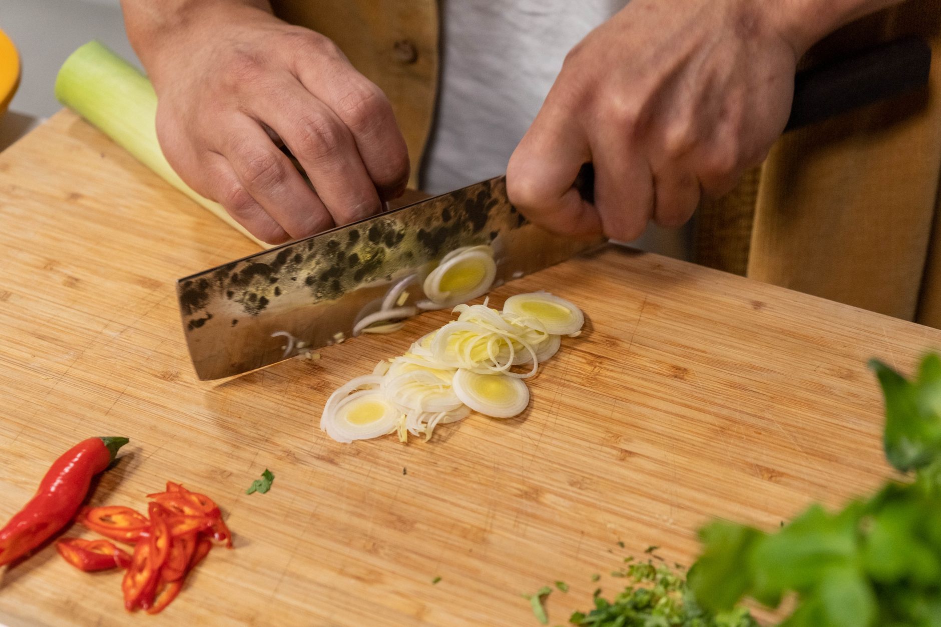 Food processor chopping vegetables — effortless meal preparation with an electric food processor in Indian kitchen