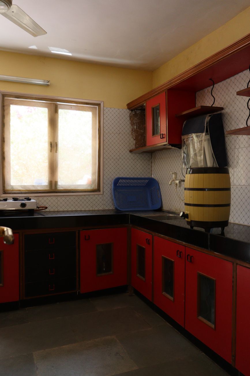 Cozy Indian kitchen for cooking with high quality kadai